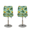 Banana Leaf Avocado Pattern Print Bar Stool Covers