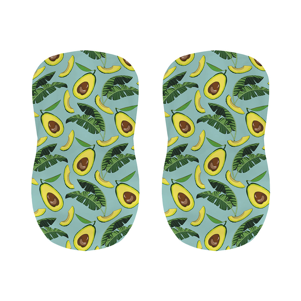 Banana Leaf Avocado Pattern Print Bar Stool Covers