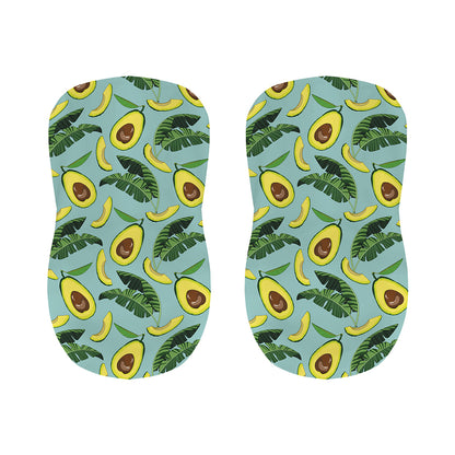 Banana Leaf Avocado Pattern Print Bar Stool Covers