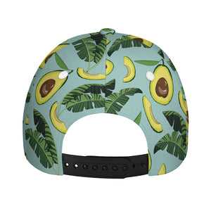 Banana Leaf Avocado Pattern Print Baseball Cap