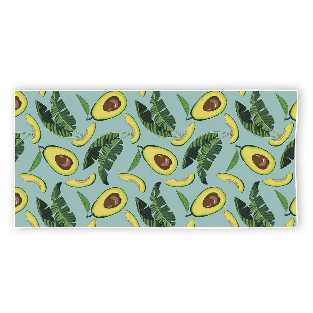 Banana Leaf Avocado Pattern Print Beach Towel