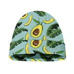 Banana Leaf Avocado Pattern Print Beanie