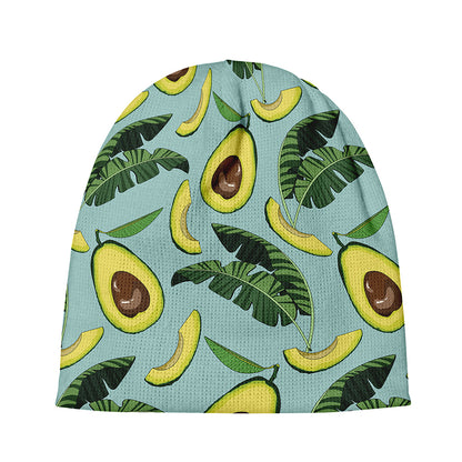 Banana Leaf Avocado Pattern Print Beanie