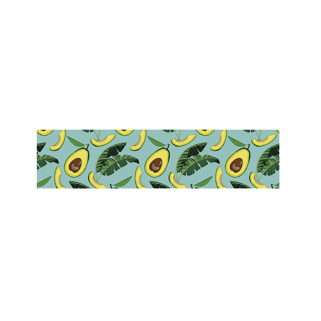 Banana Leaf Avocado Pattern Print Bed Runner