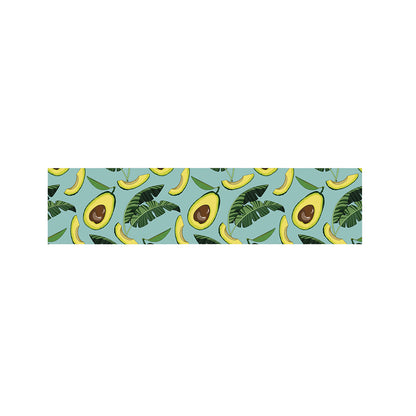 Banana Leaf Avocado Pattern Print Bed Runner