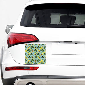 Banana Leaf Avocado Pattern Print Car Sticker