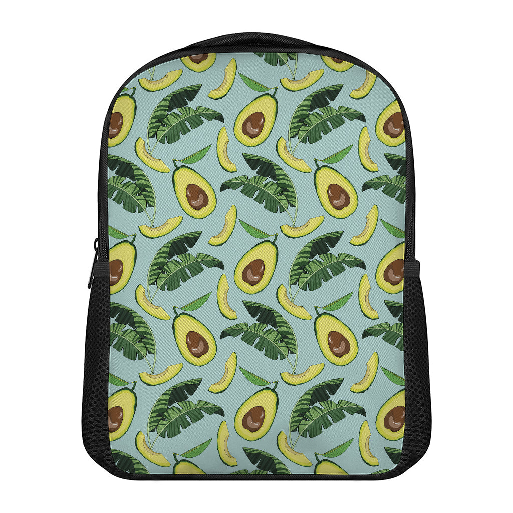 Banana Leaf Avocado Pattern Print Casual Backpack