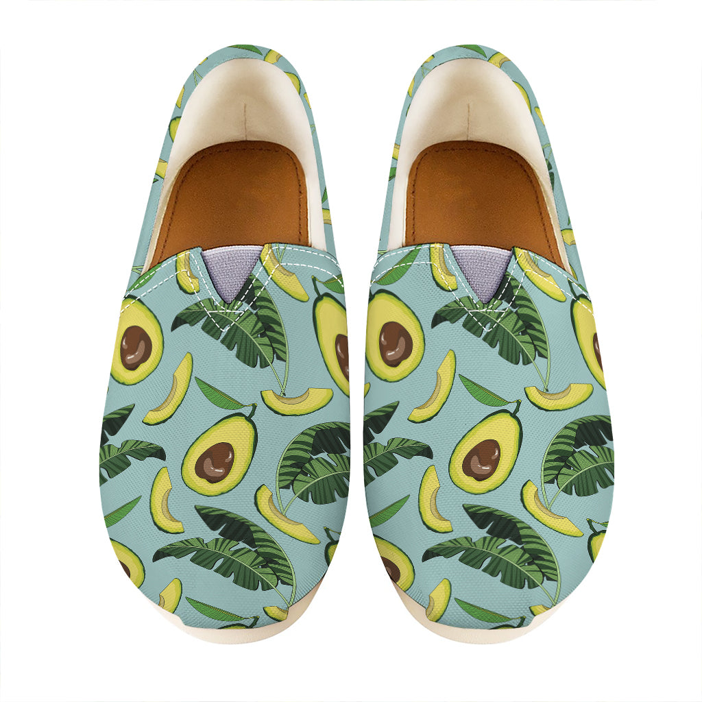 Banana Leaf Avocado Pattern Print Casual Shoes