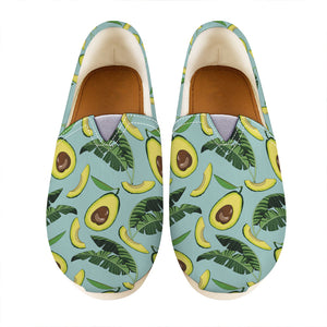 Banana Leaf Avocado Pattern Print Casual Shoes