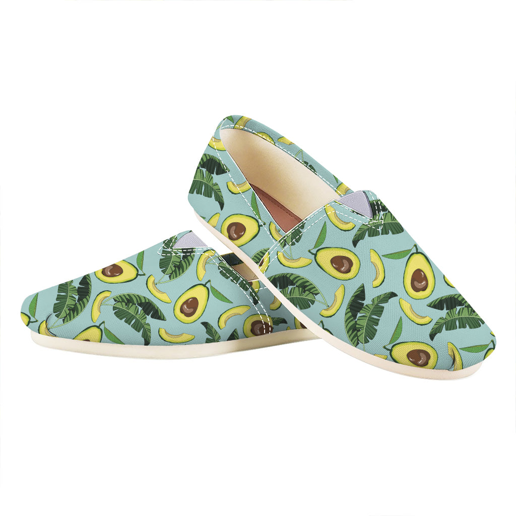 Banana Leaf Avocado Pattern Print Casual Shoes