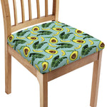Banana Leaf Avocado Pattern Print Chair Cushion Cover