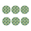 Banana Leaf Avocado Pattern Print Coaster Set