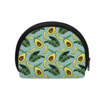 Banana Leaf Avocado Pattern Print Coin Purse