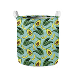Banana Leaf Avocado Pattern Print Collapsible Laundry Basket