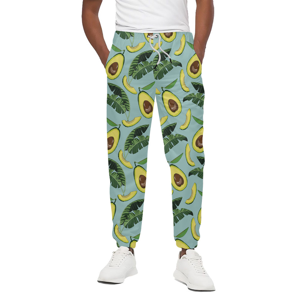 Banana Leaf Avocado Pattern Print Cotton Pants