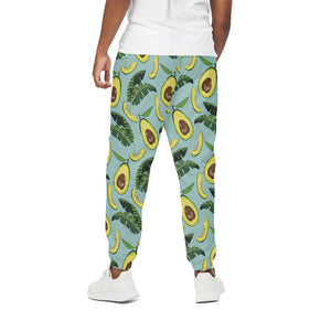 Banana Leaf Avocado Pattern Print Cotton Pants