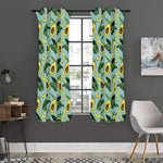 Banana Leaf Avocado Pattern Print Curtain