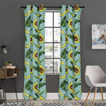 Banana Leaf Avocado Pattern Print Curtain