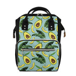 Banana Leaf Avocado Pattern Print Diaper Bag