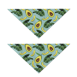 Banana Leaf Avocado Pattern Print Dog Bandana