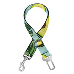 Banana Leaf Avocado Pattern Print Dog Seat Belt