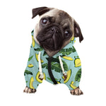 Banana Leaf Avocado Pattern Print Dog Zip Up Hoodie