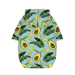 Banana Leaf Avocado Pattern Print Dog Zip Up Hoodie
