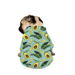 Banana Leaf Avocado Pattern Print Dog Zip Up Jacket