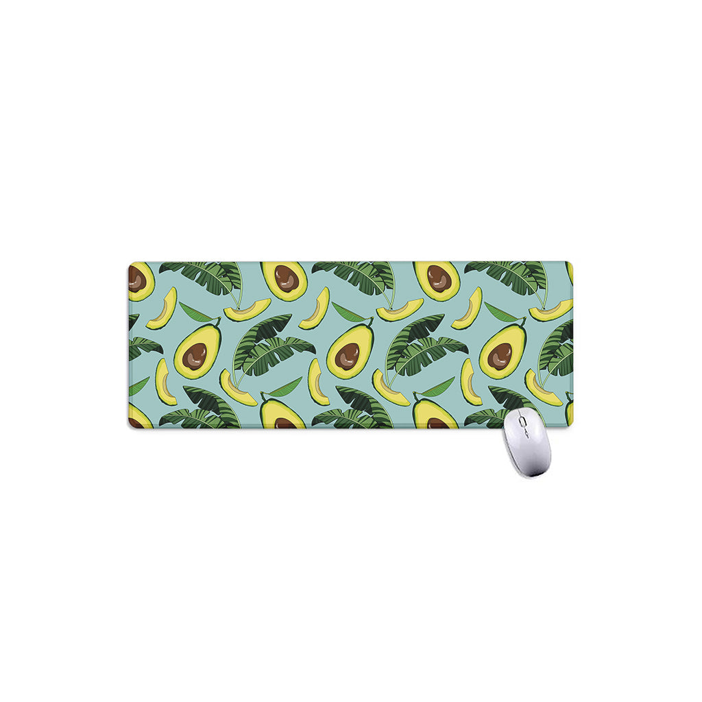 Banana Leaf Avocado Pattern Print Extended Mouse Pad