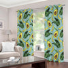 Banana Leaf Avocado Pattern Print Extra Wide Grommet Curtains