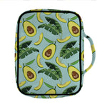 Banana Leaf Avocado Pattern Print Front Pocket Bible Bag