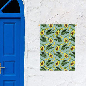 Banana Leaf Avocado Pattern Print Garden Flag