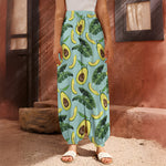 Banana Leaf Avocado Pattern Print Harem Pants