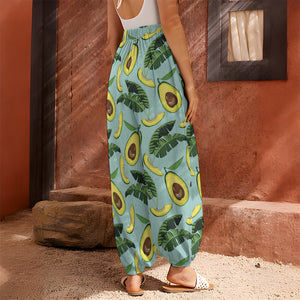 Banana Leaf Avocado Pattern Print Harem Pants