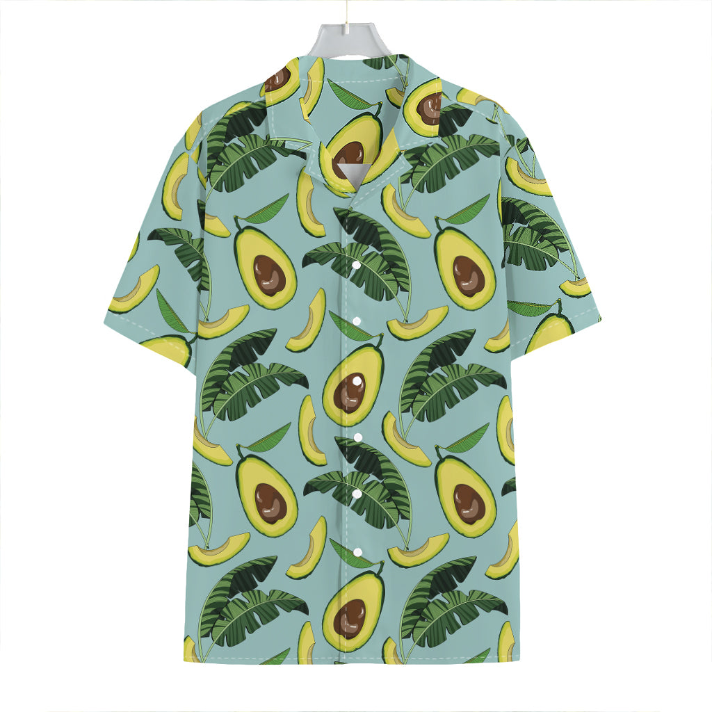 Banana Leaf Avocado Pattern Print Hawaiian Shirt