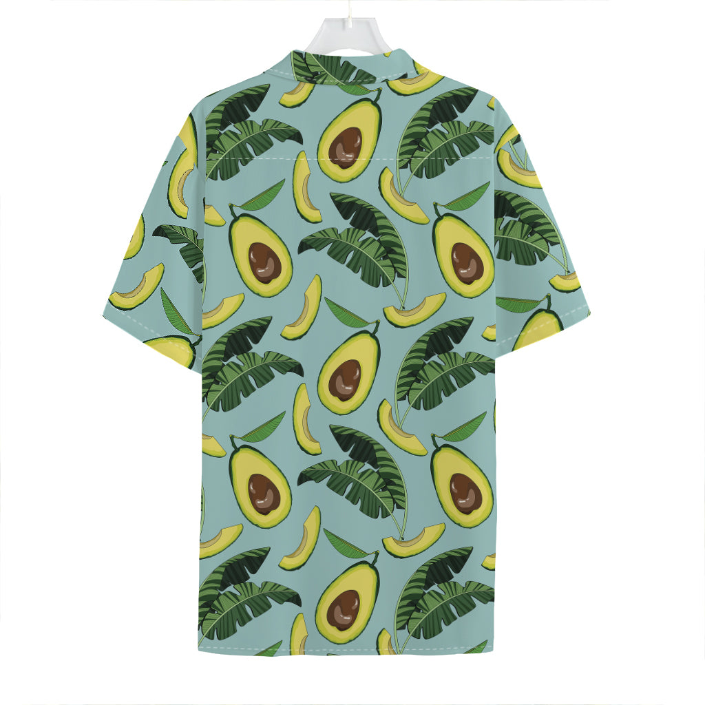 Banana Leaf Avocado Pattern Print Hawaiian Shirt