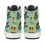 Banana Leaf Avocado Pattern Print High Top Leather Sneakers