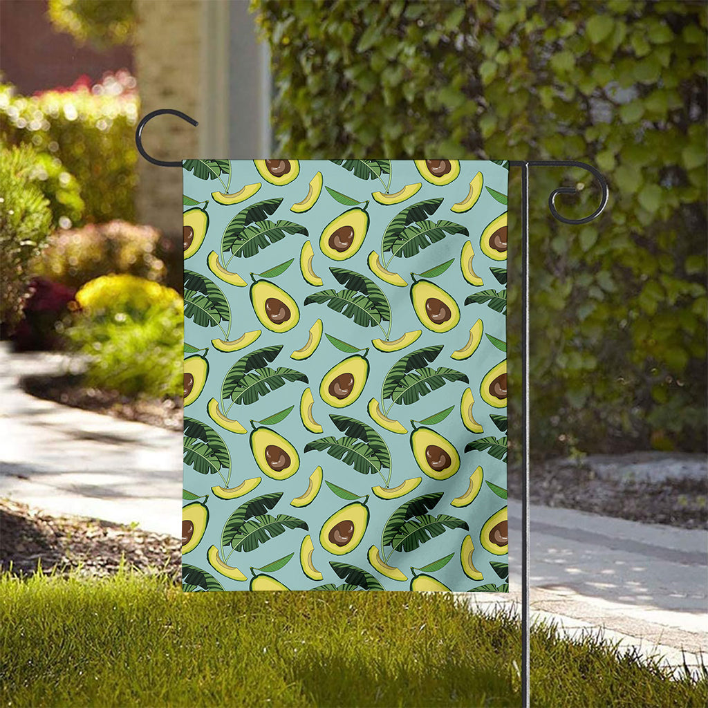 Banana Leaf Avocado Pattern Print House Flag