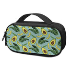 Banana Leaf Avocado Pattern Print Insulin Cooler Travel Case