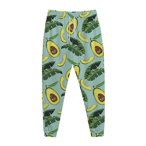 Banana Leaf Avocado Pattern Print Jogger Pants