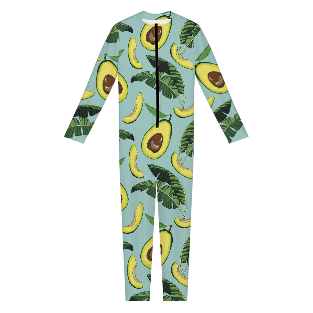 Banana Leaf Avocado Pattern Print Jumpsuit