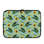Banana Leaf Avocado Pattern Print Laptop Sleeve