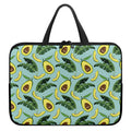 Banana Leaf Avocado Pattern Print Laptop Sleeve With Handle