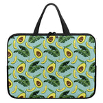 Banana Leaf Avocado Pattern Print Laptop Sleeve With Handle