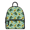 Banana Leaf Avocado Pattern Print Leather Backpack