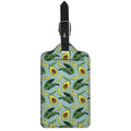 Banana Leaf Avocado Pattern Print Luggage Tag