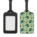 Banana Leaf Avocado Pattern Print Luggage Tag