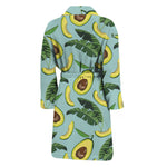 Banana Leaf Avocado Pattern Print Men's Bathrobe