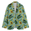 Banana Leaf Avocado Pattern Print Men's Blazer