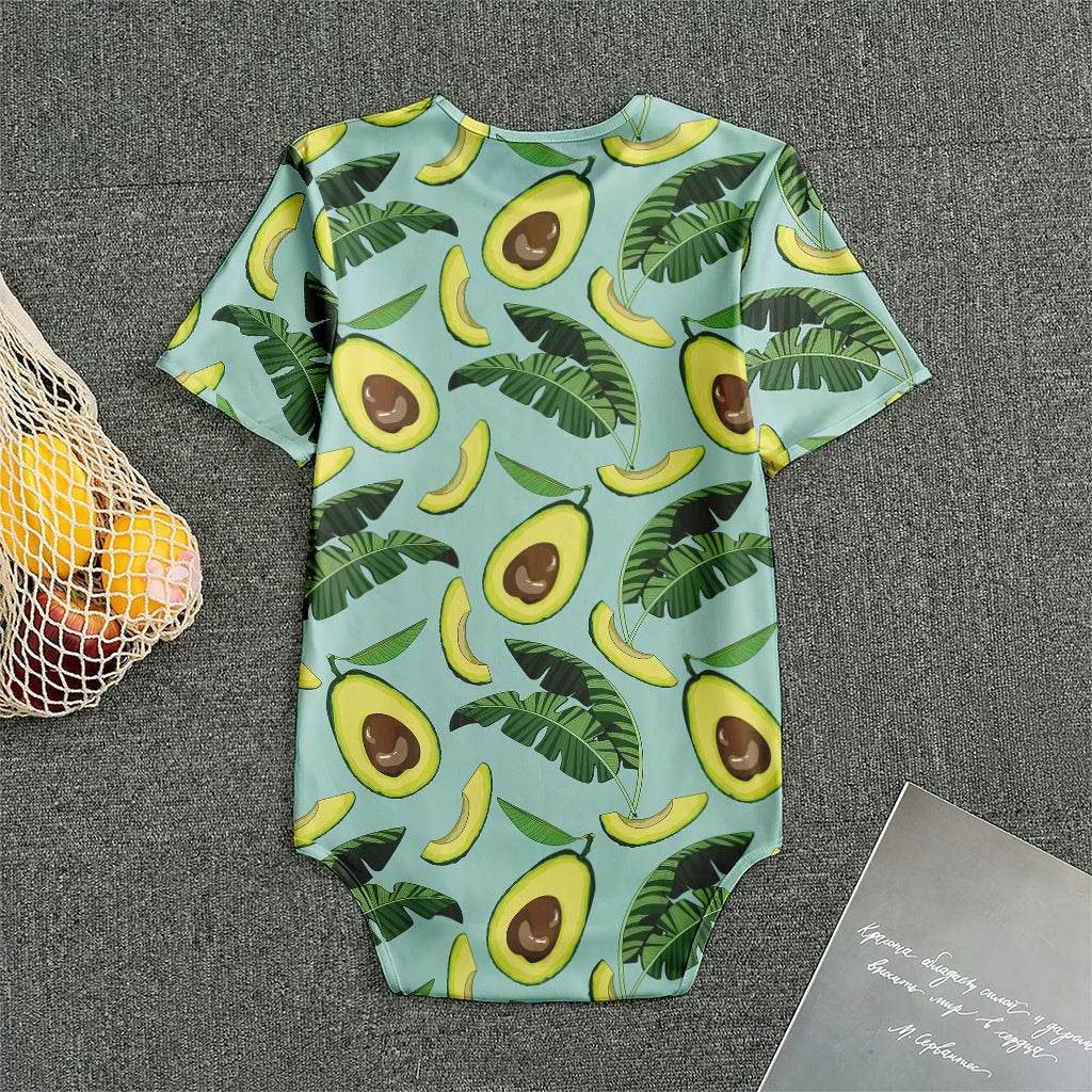 Banana Leaf Avocado Pattern Print Men's Bodysuit